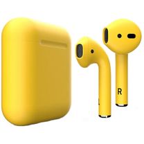 Навушники Apple AirPods 2 with Yellow Gloss Wireless Charging Case (MRXJ2) 2019