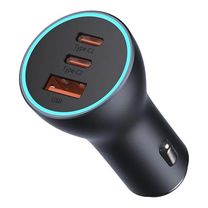 Автомобильное зарядное устройство Baseus Golden Contactor Pro Triple Fast Charger Car Charger 65W U+C+C Dark Gray (CGJP010013)