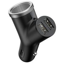 АЗУ Baseus Y type dual USB+cigarette lighter extended car charger 3.1 A Black (CCALL-YX01) АЗУ Baseus Y type dual USB+cigarette lighter extended car charger 3.1 A Black (CCALL-YX01)