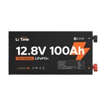 Акумуляторна батарея 12.8В 100А*год LiFePO4 LiTime Slim 12V100-100-SLIM-LTCP-4-SE100 ультратонка