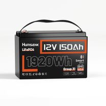 Акумулятор для ДБЖ/інвертора Humsienk 150Ah Bluetooth LiFePO4 12V (HS12V150AH110BT) Europe
