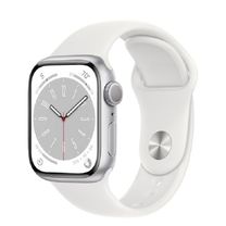 Смарт-годинник Apple Watch Series 8 GPS 41mm Silver Aluminum Case with White S. Band - S/M (MP6L3)