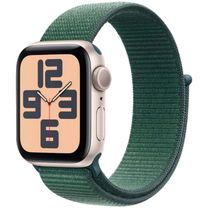 Apple Watch SE 2 2024 GPS 44mm Starlight Aluminium Case with Lake Green Sport Loop (MXEW3)