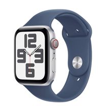 Apple Watch SE 2 2024 GPS + Cellular 40mm Silver Aluminum Case with Denim Sport Band - S/M (MXFV3, MXGF3)