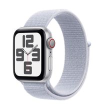 Apple Watch SE 2 2024 GPS + Cellular 40mm Silver Aluminum Case with Blue Cloud Sport Loop (MYJ83, MXGE3)