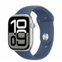 Смарт-годинник Apple Watch Series 10 GPS 46mm Silver Alu. Case w. Denim Sport Band - M/L (MWWM3)