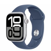 Смарт-годинник Apple Watch Series 10 GPS + Cellular 42mm Silver Alu. Case w. Denim Sport Band - S/M (MWX33)
