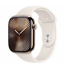 Смарт-часы Apple Watch Series 10 GPS + Cellular 46mm Gold Titanium Case w. Starlight Sport Band - M/L (MWYY3)