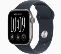 Смарт-часы Apple Watch Series 12 GPS 46mm Space Gray Aluminum Case with Navy Blue Sport Band M/L (MJEJ4)