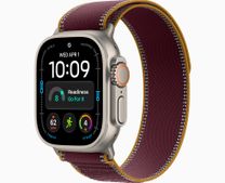 Смарт-годинник Apple Watch Ultra 4 Natural Titanium Case with Burgundy Trail Loop - S/M (MJCR4+MK8G4)