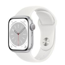 Apple Watch Series 8 GPS 41mm Silver Aluminum Case with White S. Band M/L (MP6M3)
