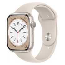 Apple Watch Series 8 GPS 45mm Starlight Aluminium Case w. Starlight S. Band - M/L (MNP93)