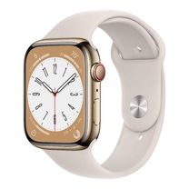 Смарт-часы Apple Watch Series 8 GPS + Cellular 41mm Gold S. Steel Case w. Starlight S. Band (MNJC3)