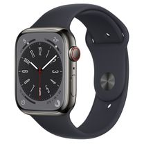 Смарт-часы Apple Watch Series 8 GPS + Cellular 45mm Graphite S. Steel Case w. Midnight S. Band (MNKU3)