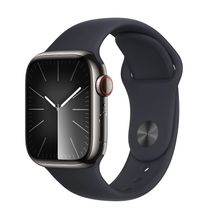 Apple Watch Series 9 GPS + Cellular 41mm Graphite S. Steel Case w. Midnight S. Band - M/L (MRJ93)