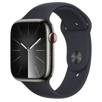 Apple Watch Series 9 GPS + Cellular 45mm Graphite S. Steel Case w. Midnight Sport Band - S/M (MRMV3)