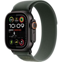 Apple Watch Ultra 2 2024 GPS + Cellular 49mm Black Titanium Case with Green Trail Loop - S/M (MYTJ3+MYQ33)