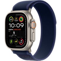 Apple Watch Ultra 2 2024 GPS + Cellular 49mm Natural Titanium Case with Blue Trail Loop - M/L (MX4L3)