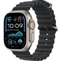Apple Watch Ultra 2 2024 GPS + Cellular 49mm Natural Titanium Case with Black Ocean Band (MXTL3)