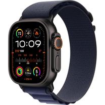 Apple Watch Ultra 2 2024 GPS + Cellular 49mm Black Titanium Case with Navy Alpine Loop - Small (MYTF3+MYPW3)