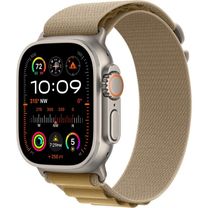 Apple Watch Ultra 2 2024 GPS + Cellular 49mm Natural Titanium Case with Tan Alpine Loop - Medium (MX4F3)