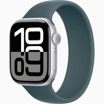 Смарт-годинник Apple Watch Series 10 GPS 46mm Silver Aluminum Case w. Lake Green  Sport Band - M/L (MWX03+MXLR3)
