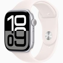 Смарт-годинник Apple Watch Series 10 GPS 46mm Silver Aluminum Case w. Light Blush Sport Band - M/L (MWX03+MXM93)