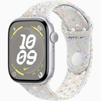 Смарт-годинник Apple Watch Series 10 GPS 46mm Silver Aluminum Case w. Pure Platinum Nike Sport Band - M/L (MWX03+MYL53)