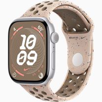 Смарт-годинник Apple Watch Series 10 GPS 46mm Silver Aluminum Case w. Desert Stone Nike Sport Band - M/L (MWX03+MYL93)
