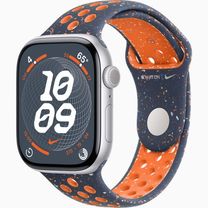 Смарт-годинник Apple Watch Series 10 GPS 46mm Silver Aluminum Case w. Blue Flame Nike Sport Band - M/L (MWX03+MYLC3)