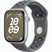 Смарт-годинник Apple Watch Series 10 GPS 46mm Silver Aluminum Case w. Cargo Khaki Nike Sport Band - M/L (MWX03+MYLE3)