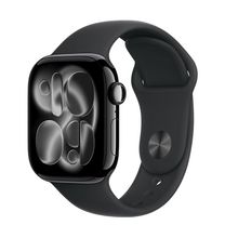 Apple Watch Series 11 GPS 42mm Jet Black Aluminum Case with Black Sport Band - S/M (MEQT4)