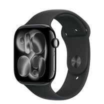 Apple Watch Series 11 GPS 46mm Jet Black Aluminum Case with Black Sport Band - M/L (MEUX4)