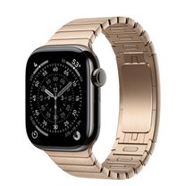 Apple Watch Series 11 GPS + Cellular 42mm Slate Titanium Case with Gold Link Bracelet (MF9K4+MXMC3)