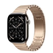 Apple Watch Series 11 GPS + Cellular 46mm Natural Titanium Case with Gold Link Bracelet (MFAY4+MXMH3)