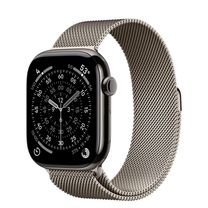 Apple Watch Series 11 GPS + Cellular 46mm Slate Titanium Case with Natural Milanese Loop - S/M (MFC14+MGJ24)