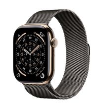 Apple Watch Series 11 GPS + Cellular 46mm Gold Titanium Case with Slate Milanese Loop - S/M (MFC34+MGJ64)