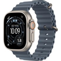 Apple Watch Ultra 3 GPS + Cellular 49mm Natural Titanium Case with Anchor Blue Ocean Band (MEWH4)