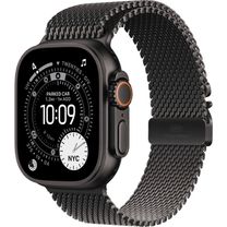 Apple Watch Ultra 3 GPS + Cellular 49mm Black Titanium Case with Black Titanium Milanese Loop - Large (MF1T4)