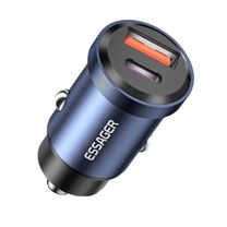 Автомобильное зарядное устройство Essager Gyroscope Mini 45W Car Charger USB-A + Type-C blue (ECCAC45-TL03-Z) Автомобильное зарядное устройство Essager Gyroscope Mini 45W Car Charger USB-A + Type-C blue (ECCAC45-TL03-Z)