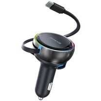 Автомобильное зарядное устройство Proove Hammer 81W (Type-C + USB) + Retractable Type-C Cable (black) (CCHR81110001)