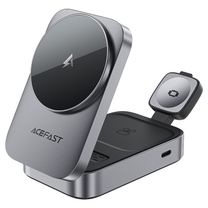 Беспроводное зарядное устройство для Acefast E22 Desktop 3in1 Series - Metal Gray
