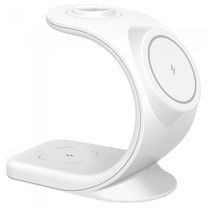 Беспроводное зарядное устройство T17 3 in 1 RGB Light (White)