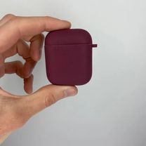 Чохол Silicone case Full AirPods 1/2 marsala
