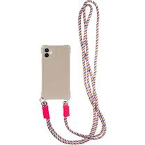 Чехол TPU CrossBody with straps для Apple iPhone 12 (6.1") (Antique White)