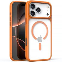 Чехол TPU+PC Metal Buttons with MagSafe iPhone 17 Pro Max (6.9") (Оранжевый / Orange) Чехол TPU+PC Metal Buttons with MagSafe iPhone 17 Pro Max (6.9") (Оранжевый / Orange)