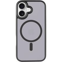 Чехол TPU+PC Metal Buttons with MagSafe iPhone 17 (6.3") (Черный / Black) Чехол TPU+PC Metal Buttons with MagSafe iPhone 17 (6.3") (Черный / Black)