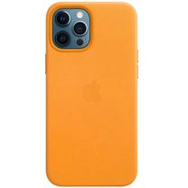 Чехол iPhone Leather Case with MagSafe iPhone 12 Pro Max ( 6.7) California Poppy