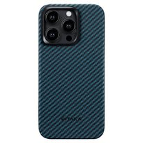 Чехол Pitaka MagEZ Case 4 Twill 1500D Black/Blue for iPhone 15 Pro (KI1508P)