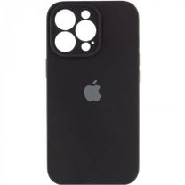 Чохол Silicone Case Full Camera для iPhone 14 Pro Max Black + стекло в подарок!
